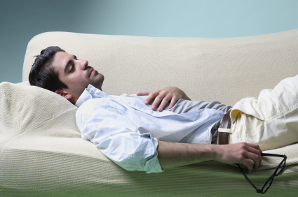 Man Entranced Relaxation Trance Sofa Resting